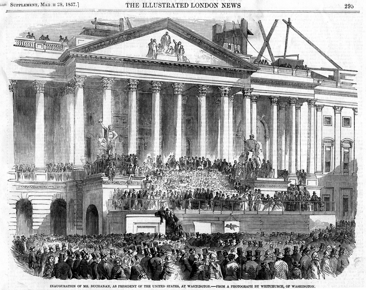 A inauguração de James Buchanan como Presidente, Washington, 1857 de Unbekannt