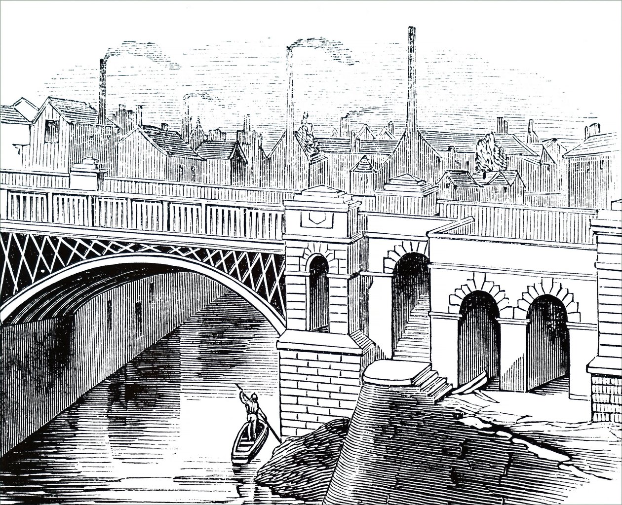 A ponte de ferro sobre o rio Irwell de Unbekannt
