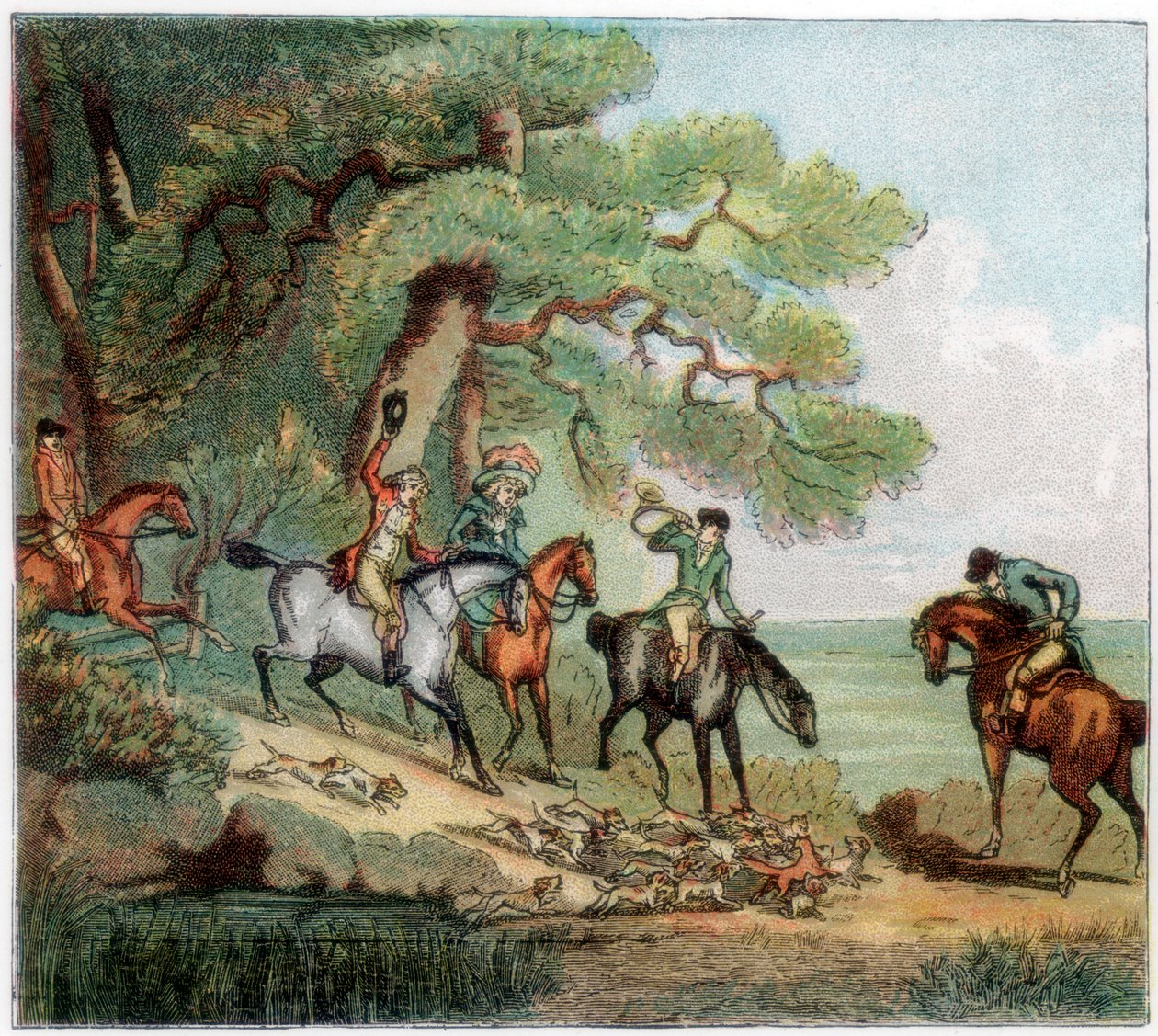 A matança, caça à raposa, 1787 1890 de Unbekannt
