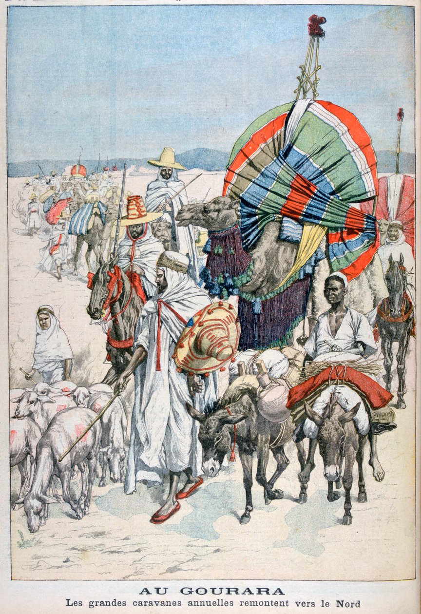 As grandes caravanas anuais em direção ao norte, Gourara, Argélia, 1903 de Unbekannt