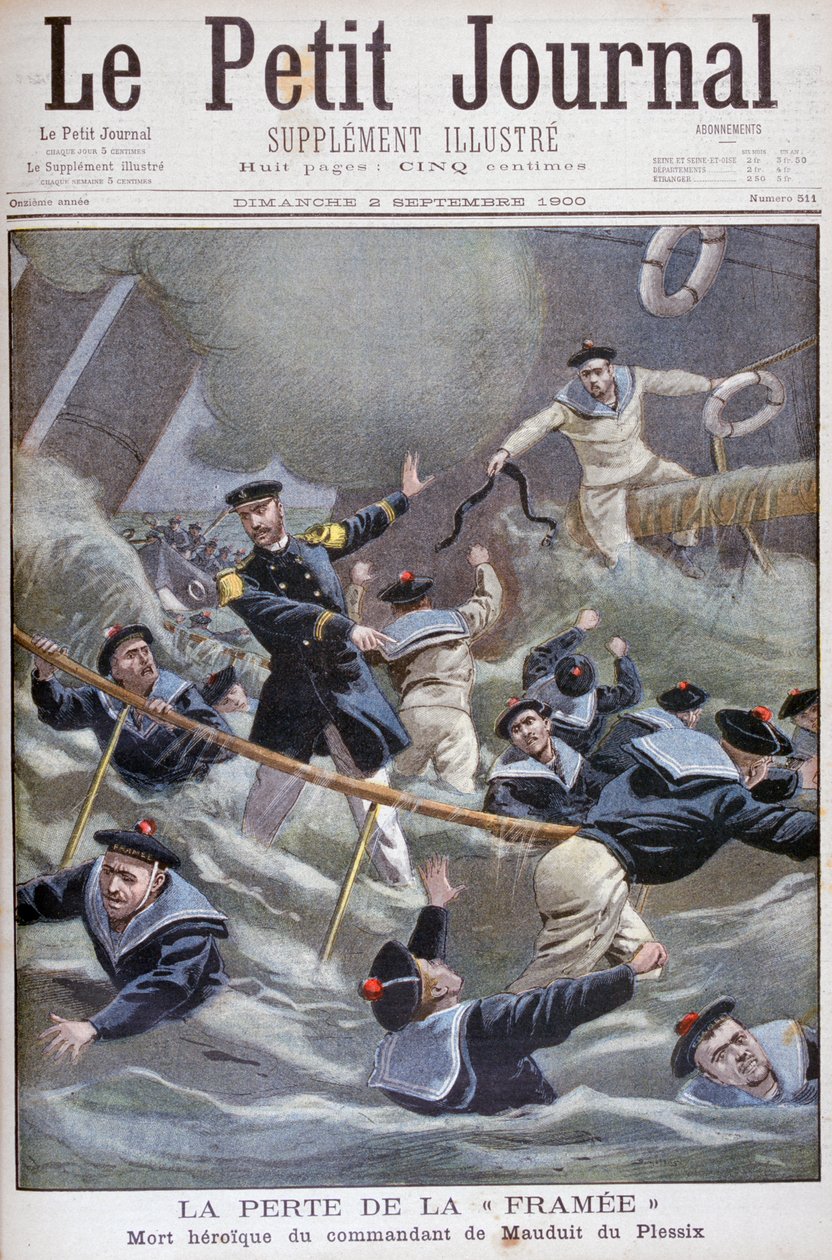 A perda do destruidor francês Framee, 1900 de Unbekannt