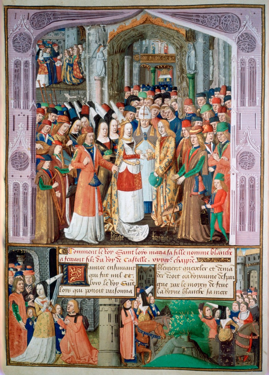 O casamento de Blanche e Fernando, 1269, século XV de Unbekannt
