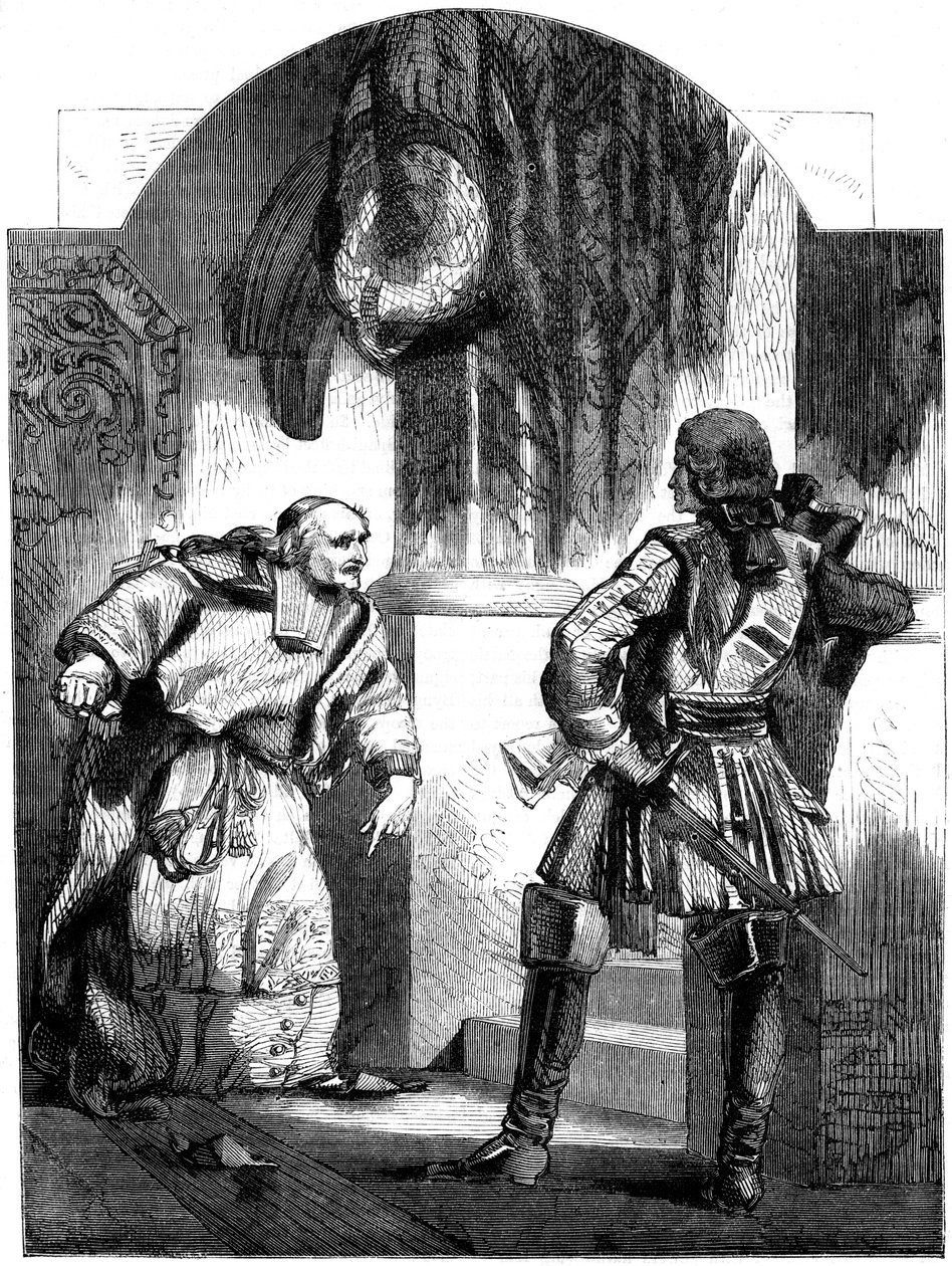 O encontro entre o cardeal Giulio Alberoni e o coronel Stanhope, século XVIII de Unbekannt