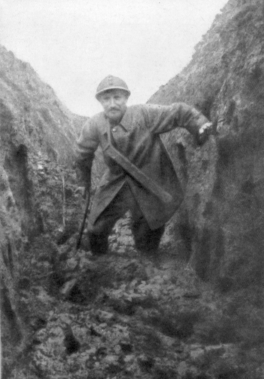 As misérias do soldado, uma vala francesa enlameada em Artois, França, 1916 de Unbekannt
