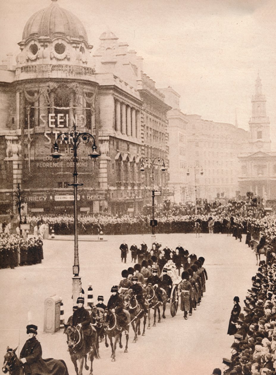A simplicidade comovente da última jornada do rei Georges por Londres, 1936 de Unbekannt