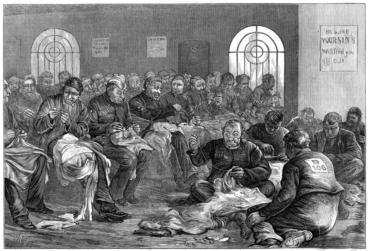 A sala de agulhas, Prisão de Clerkenwell, Londres, 1874 de Unbekannt