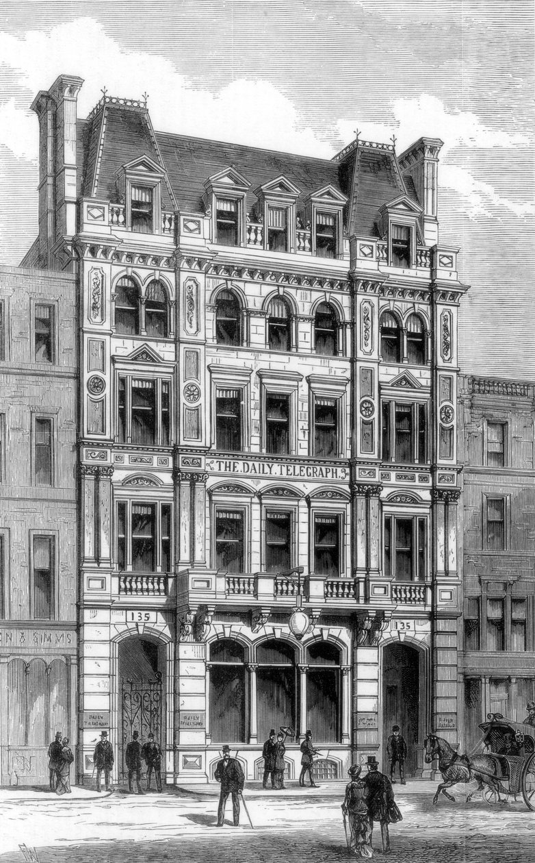Os novos escritórios do Daily Telegraph, Fleet Street, Londres, 1882 de Unbekannt
