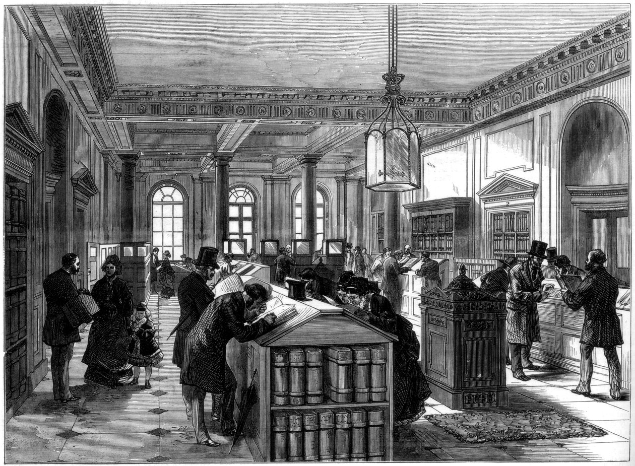 O novo registro do escritório de testamentos, Somerset House, Londres, 1875 de Unbekannt
