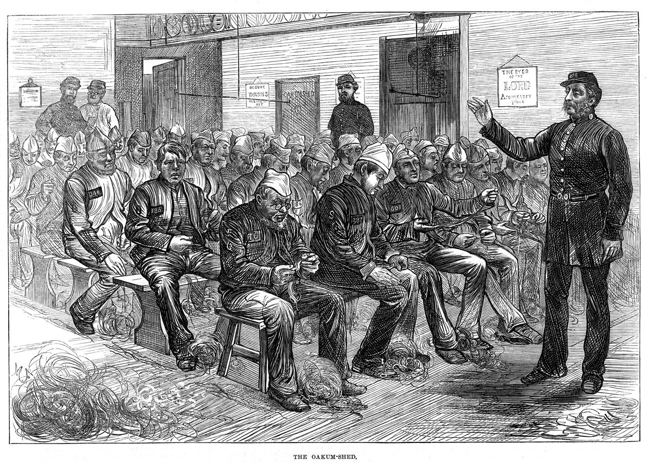O barracão de carvalho, Clerkenwell Prison, Londres, 1874 de Unbekannt