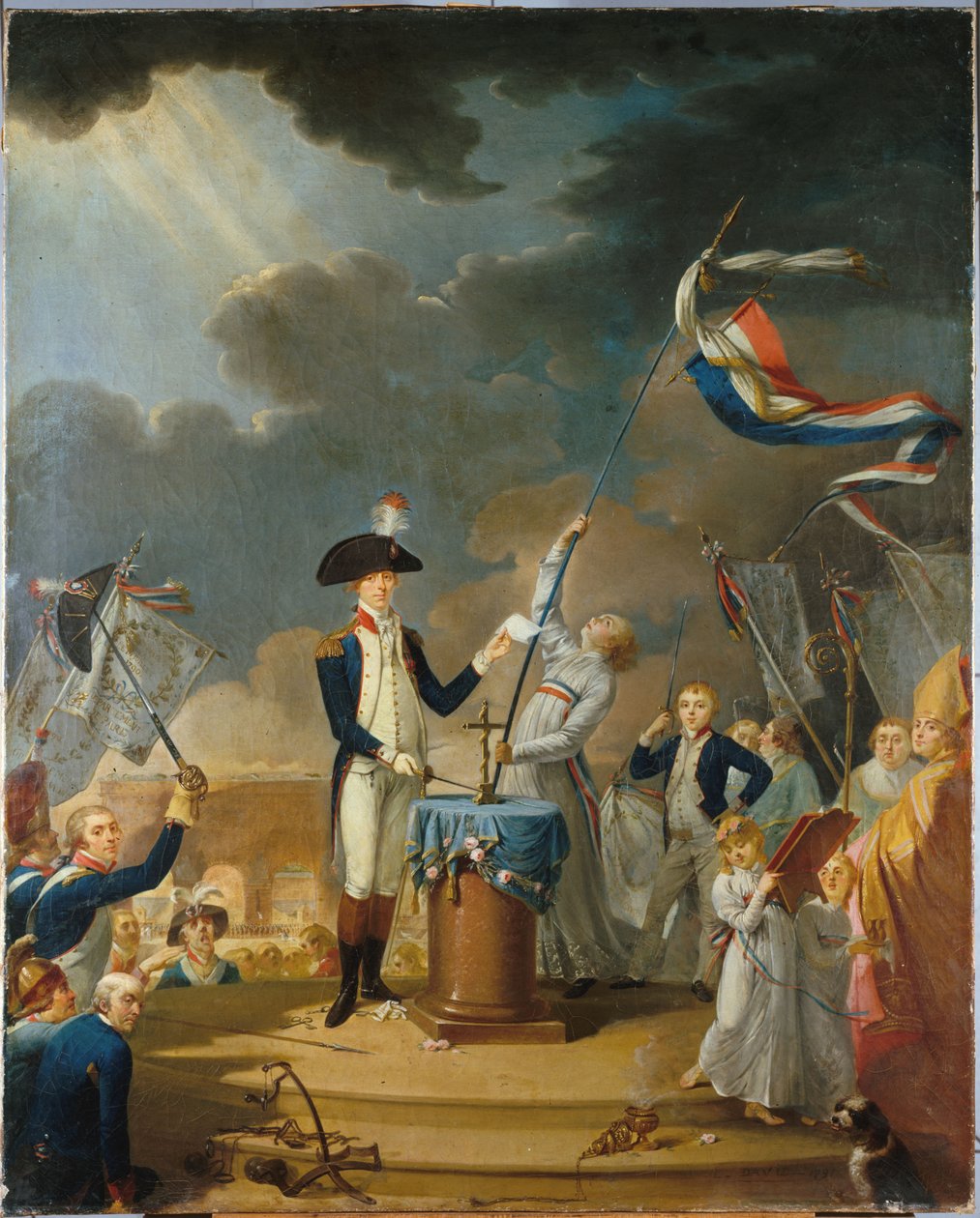 O juramento de La Fayette no Festival da Federação, 14 de julho de 1790, 1791. de Unbekannt