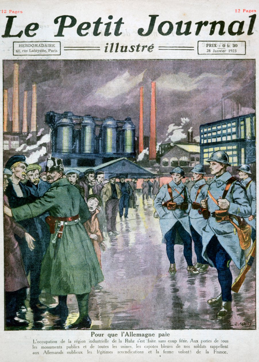 A ocupação do Ruhr pelas tropas da França e da Bélgica, 1923 de Unbekannt