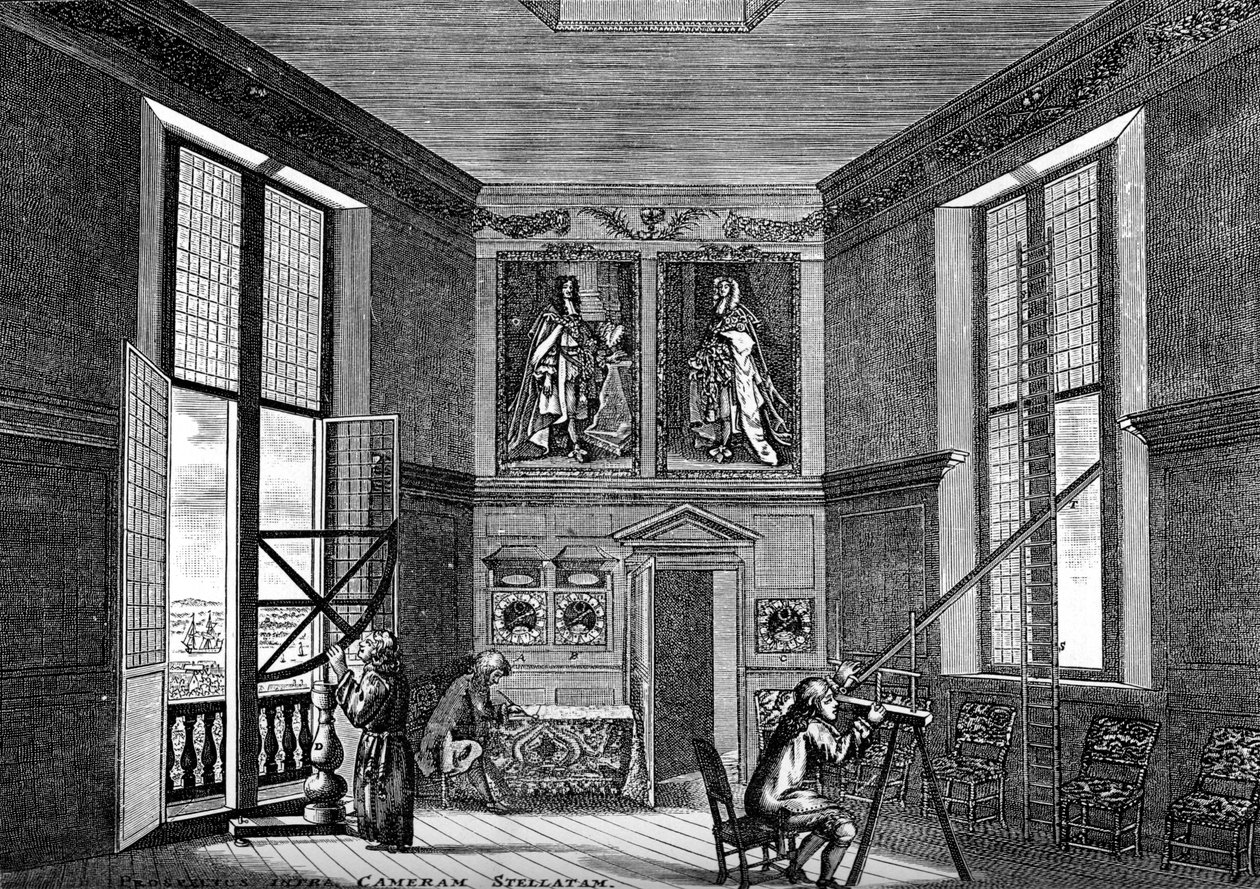 A antiga sala de observação, Greenwich, final do século XVII, 1893 de Unbekannt