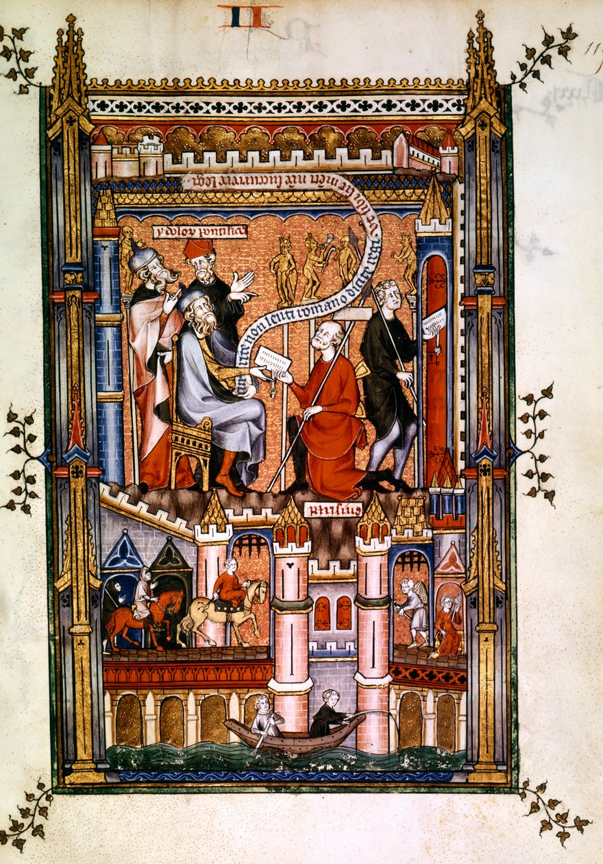 Os padres pagãos de Paris enviam sua mensagem a Roma, 1317 de Unbekannt