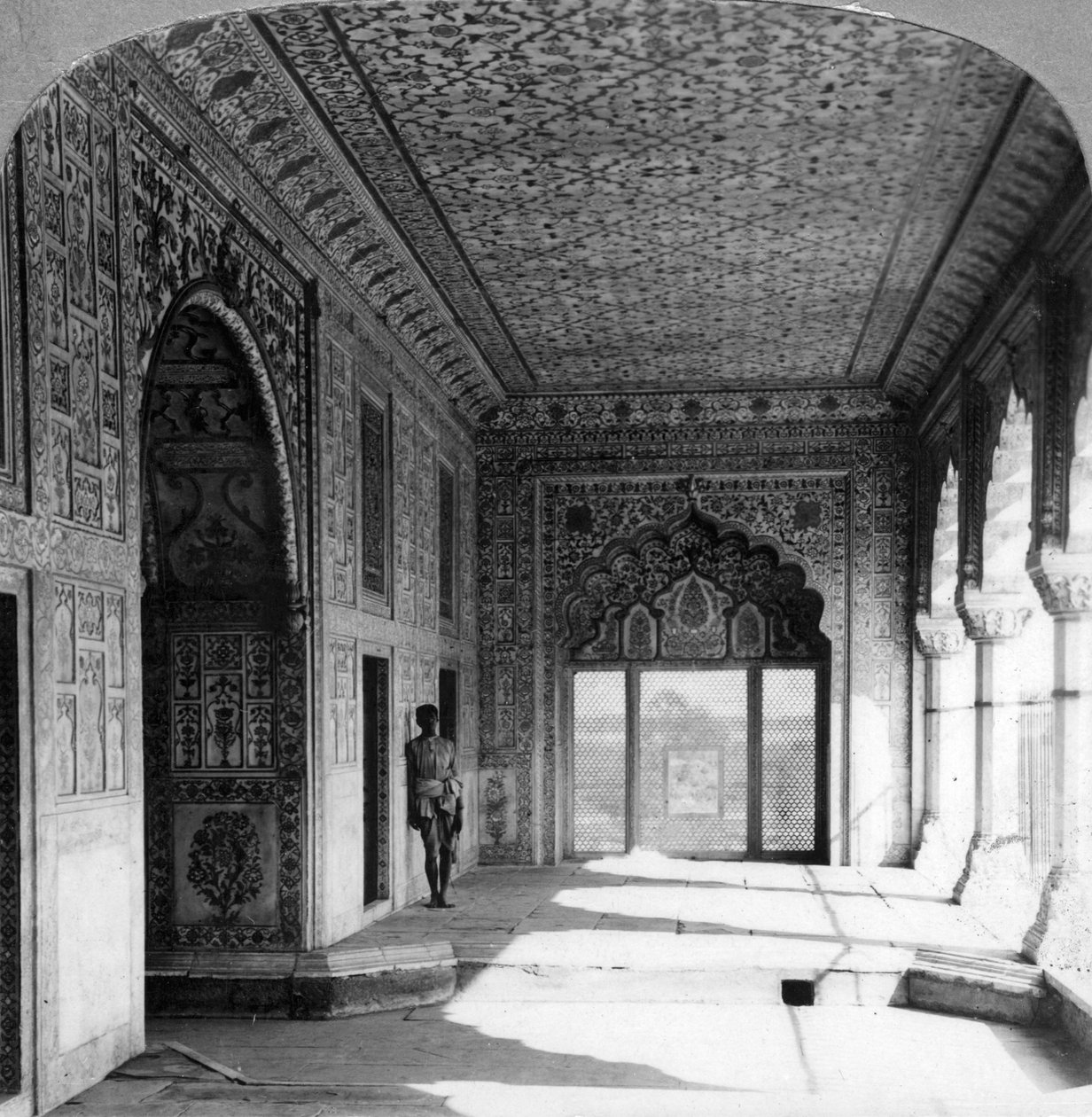 O palácio de Rang Mahal, a residência real da rainha mongol, Delhi, Índia, 1900 de Unbekannt