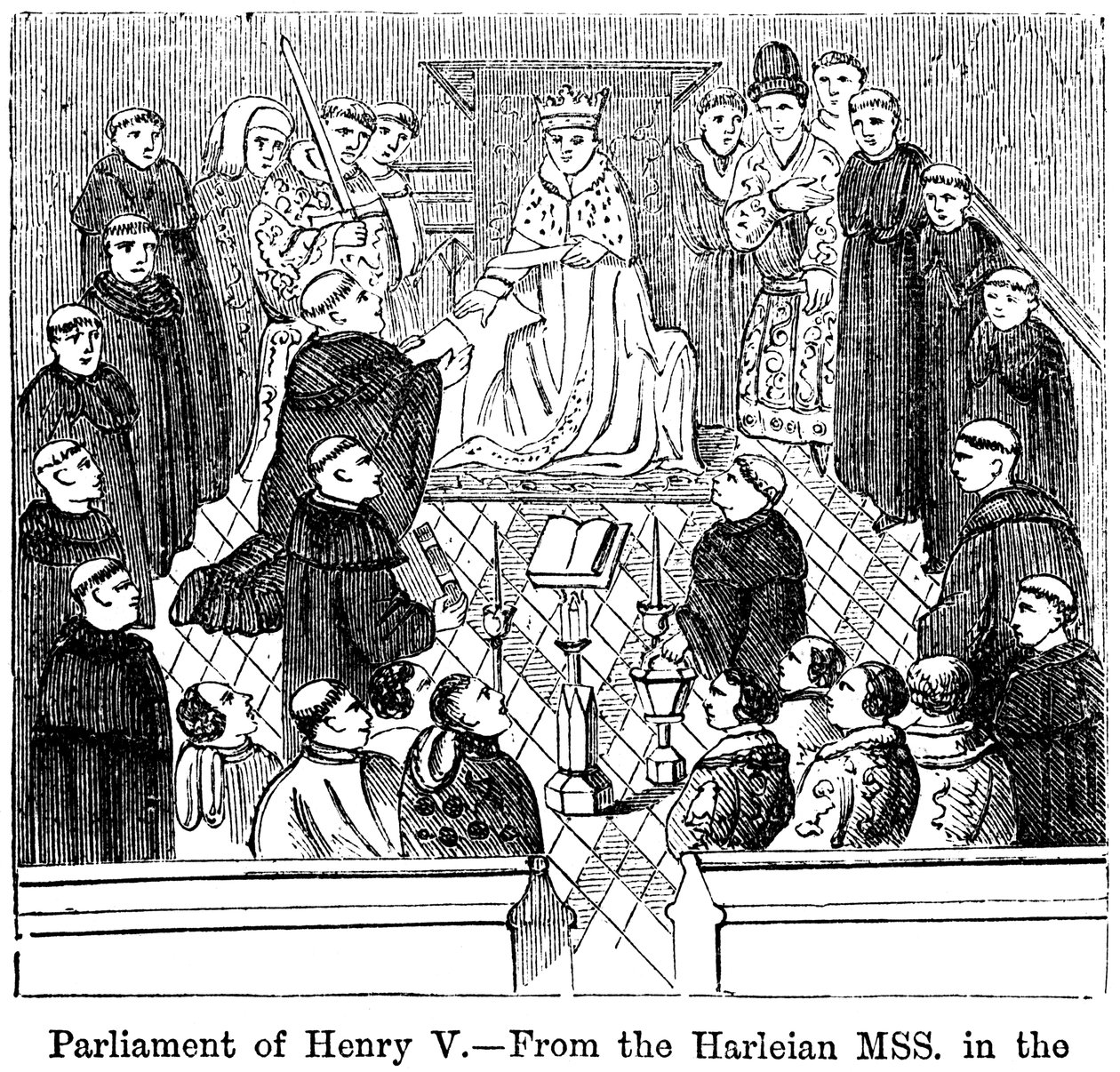 O parlamento do rei Henrique V 1387-1422 de Unbekannt