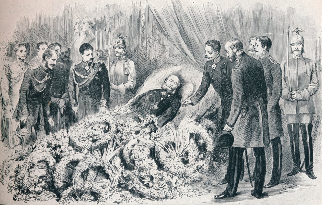 A morte do primeiro imperador alemão: o leito de morte de Guilherme I, 1888 1911 de Unbekannt