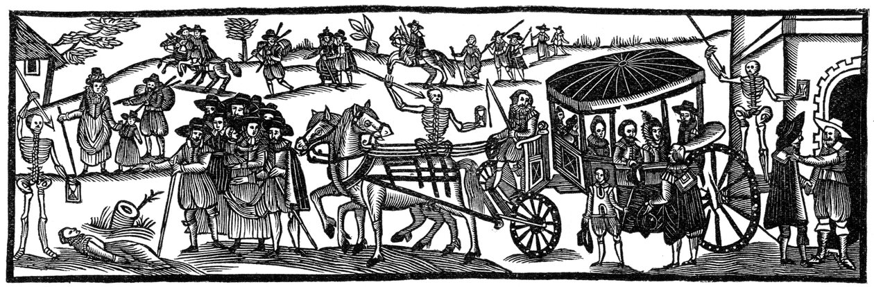A praga: fuga para o país, 1630, 1910 de Unbekannt