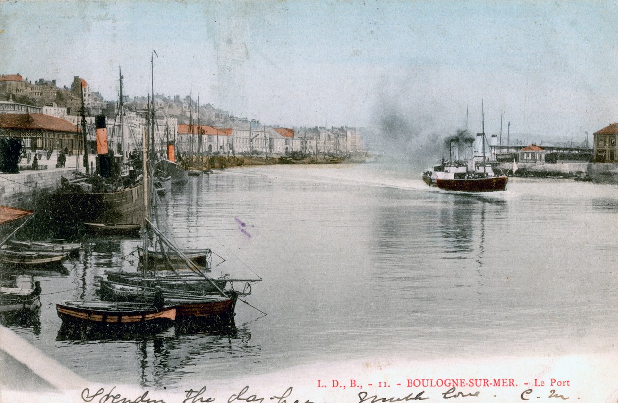 O porto de Boulogne, França, 1904 de Unbekannt