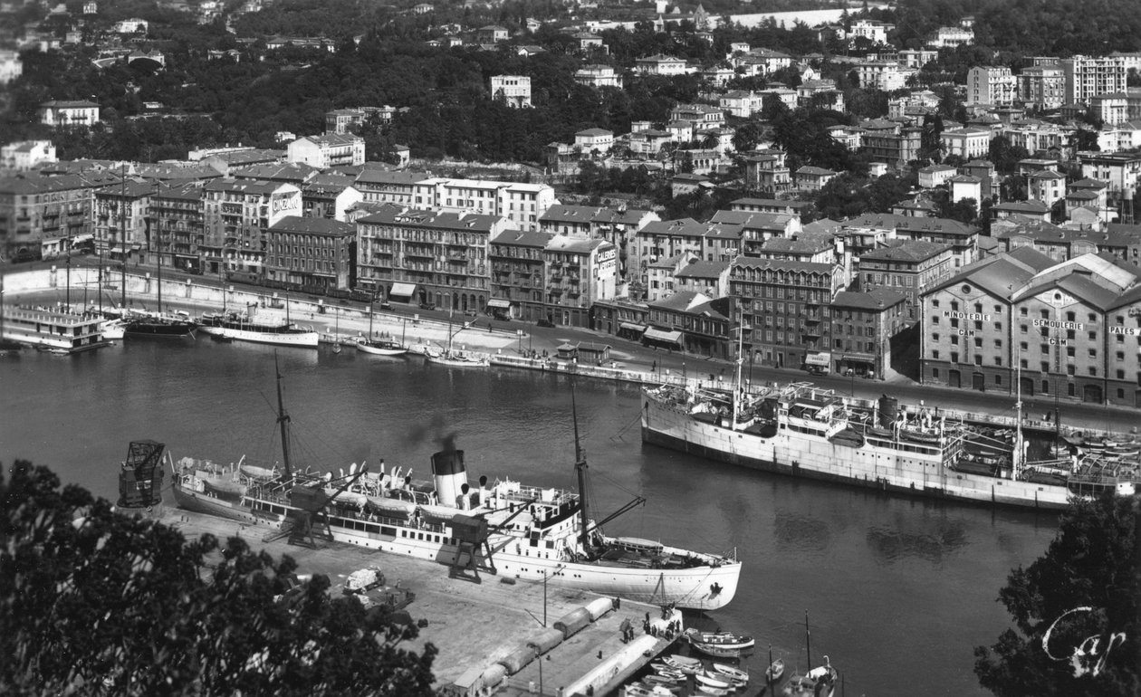O porto de Mont Boron, Nice, França, início do século XX de Unbekannt