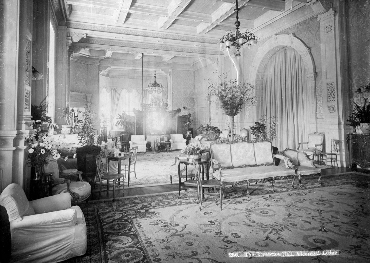 A sala de recepção, Viceregal Lodge, Índia, século 20 de Unbekannt