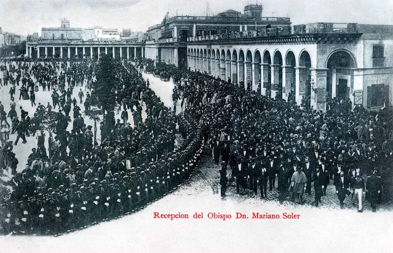 A recepção do Bispo Mariano Soler, Montevidéu, Uruguai, c1900s de Unbekannt