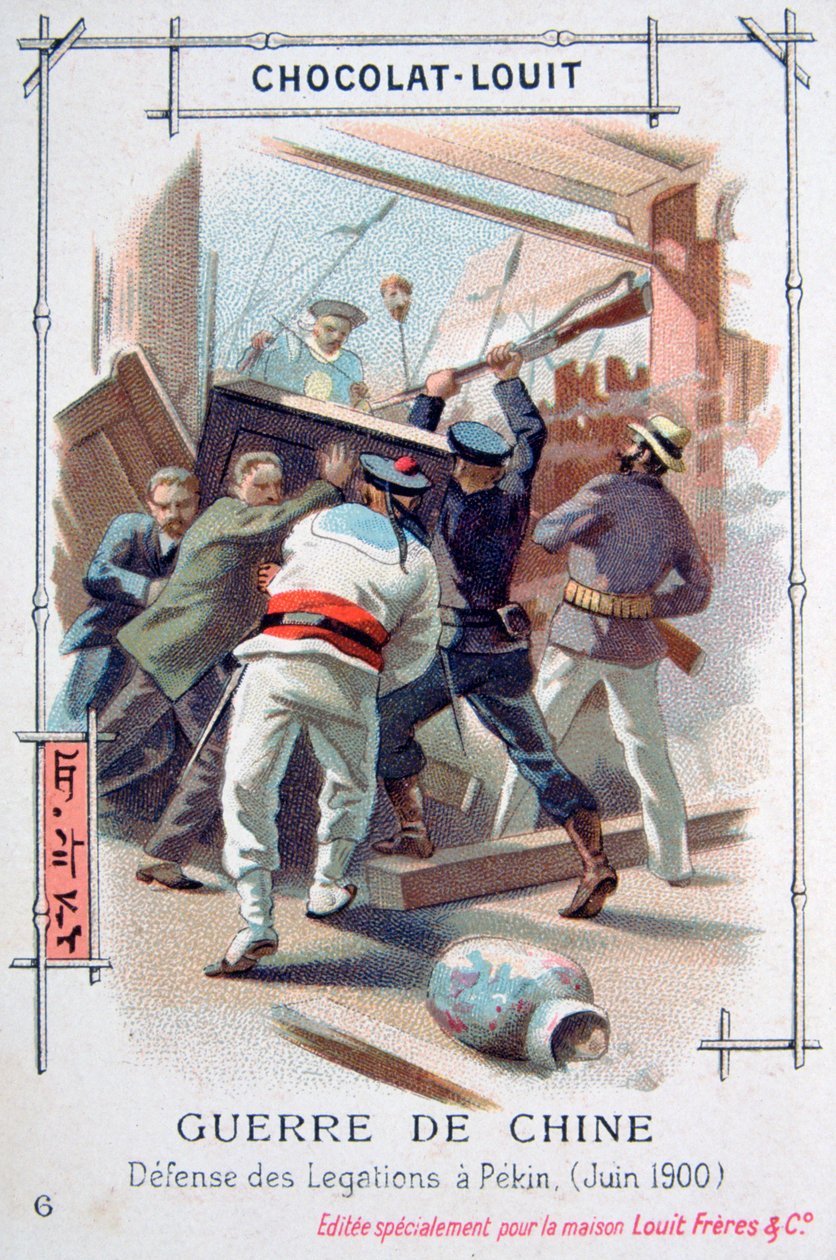A resistência do pessoal diplomático em Pequim, China, Rebelião Boxer, junho de 1900 de Unbekannt
