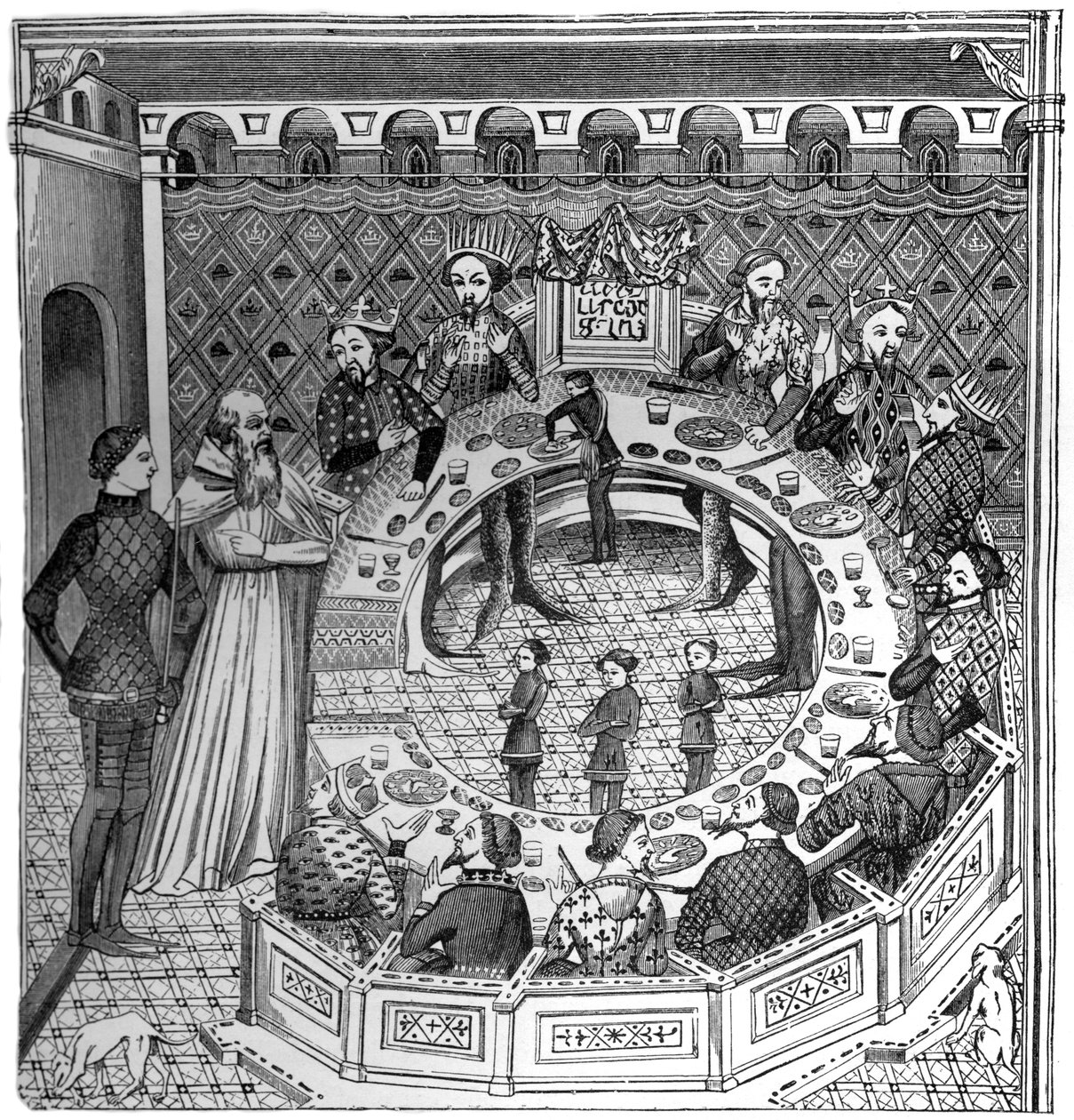 A mesa redonda do rei Artus da Bretanha, século XIV, 1870 de Unbekannt