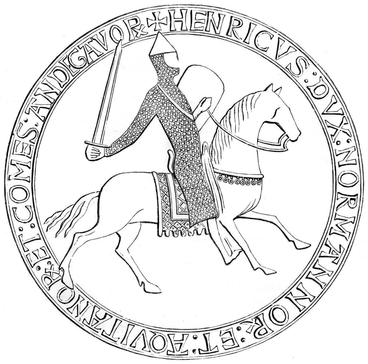 O selo do rei Henrique II da Inglaterra, século XII de Unbekannt