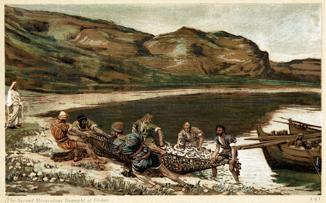 O segundo calado milagroso de peixes, c1890 de Unbekannt