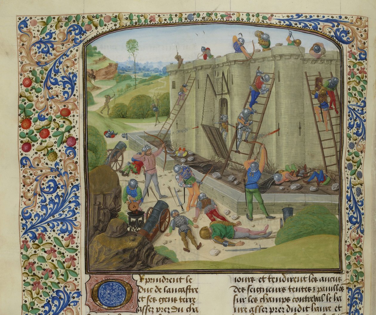 O cerco de Brest, 1386, ca 1470-1475. de Unbekannt