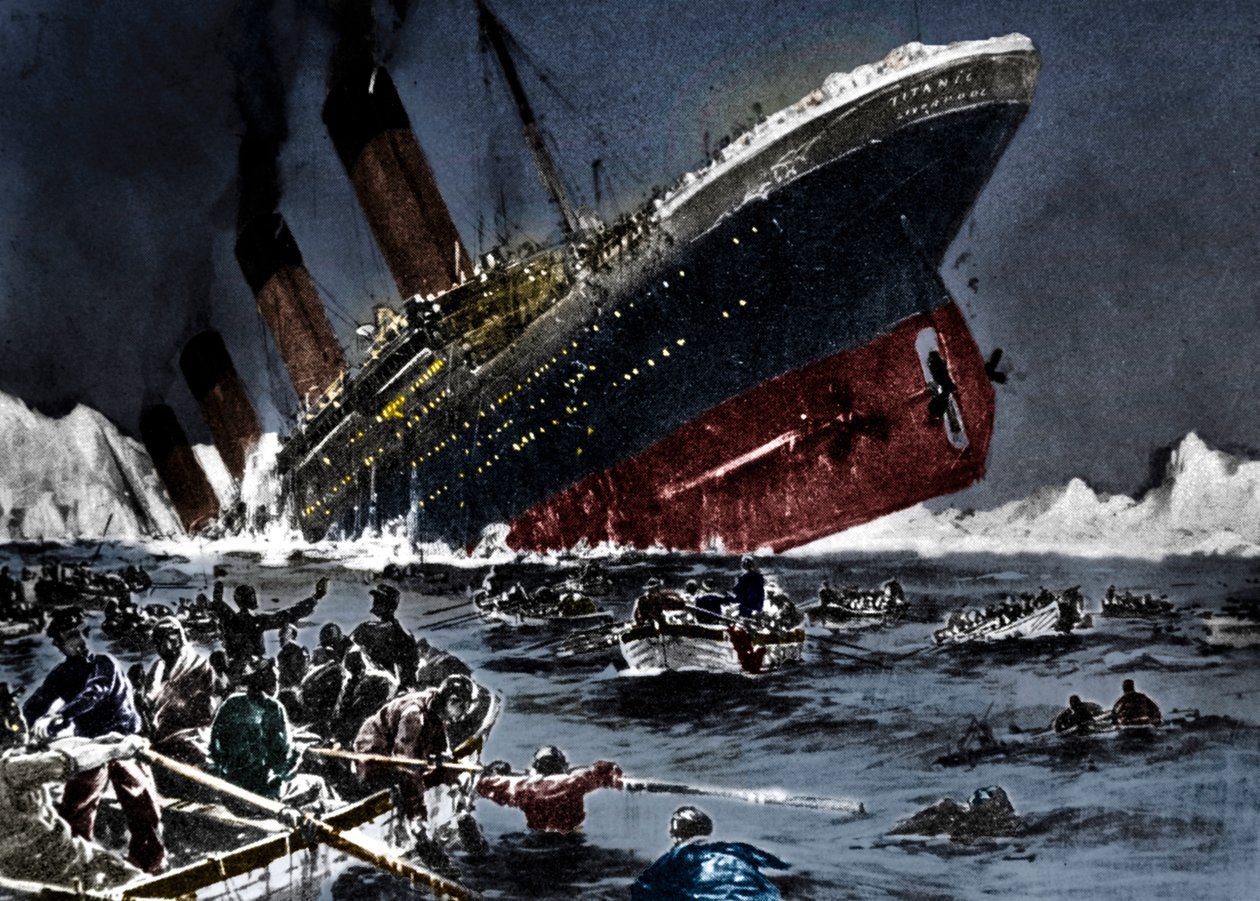 O naufrágio de SS Titanic, 14 de abril de 1912 de Unbekannt