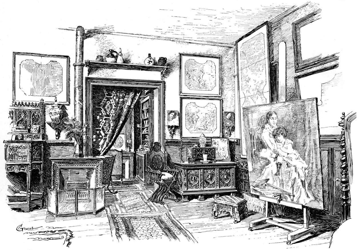 O estúdio menor de Paul-Jacques-Aime Baudry, c1880-1882 de Unbekannt
