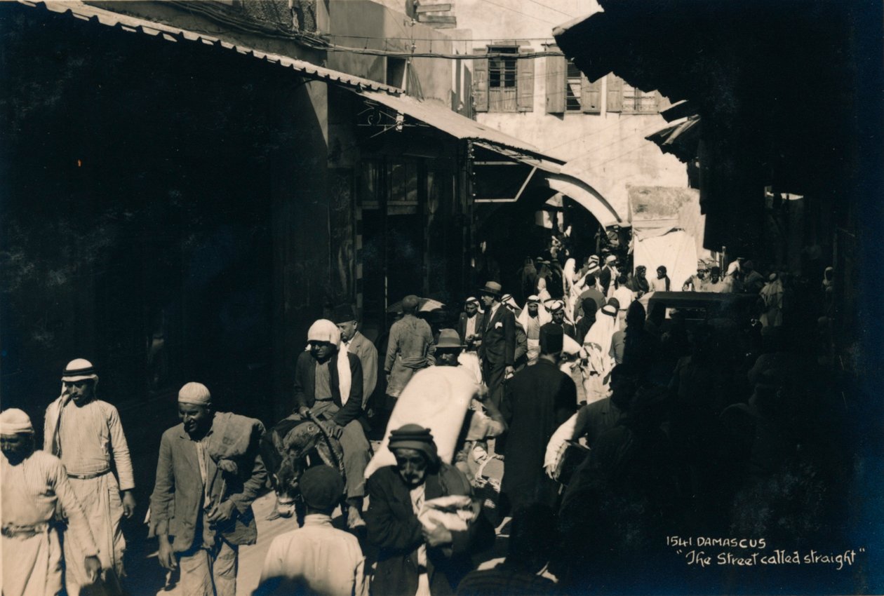 Rua chamada reta, Damasco, Síria, 1936 de Unbekannt