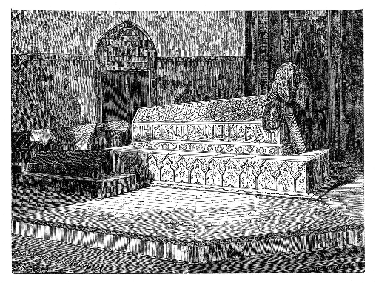 O túmulo de Mehmed II na mesquita verde, Bursa, Turquia, 1895 de Unbekannt