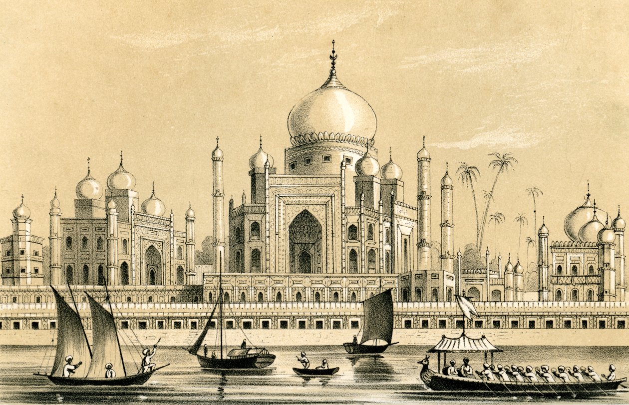 O túmulo do sultão favorito de Akbar Khan em Agra, 1847 de Unbekannt