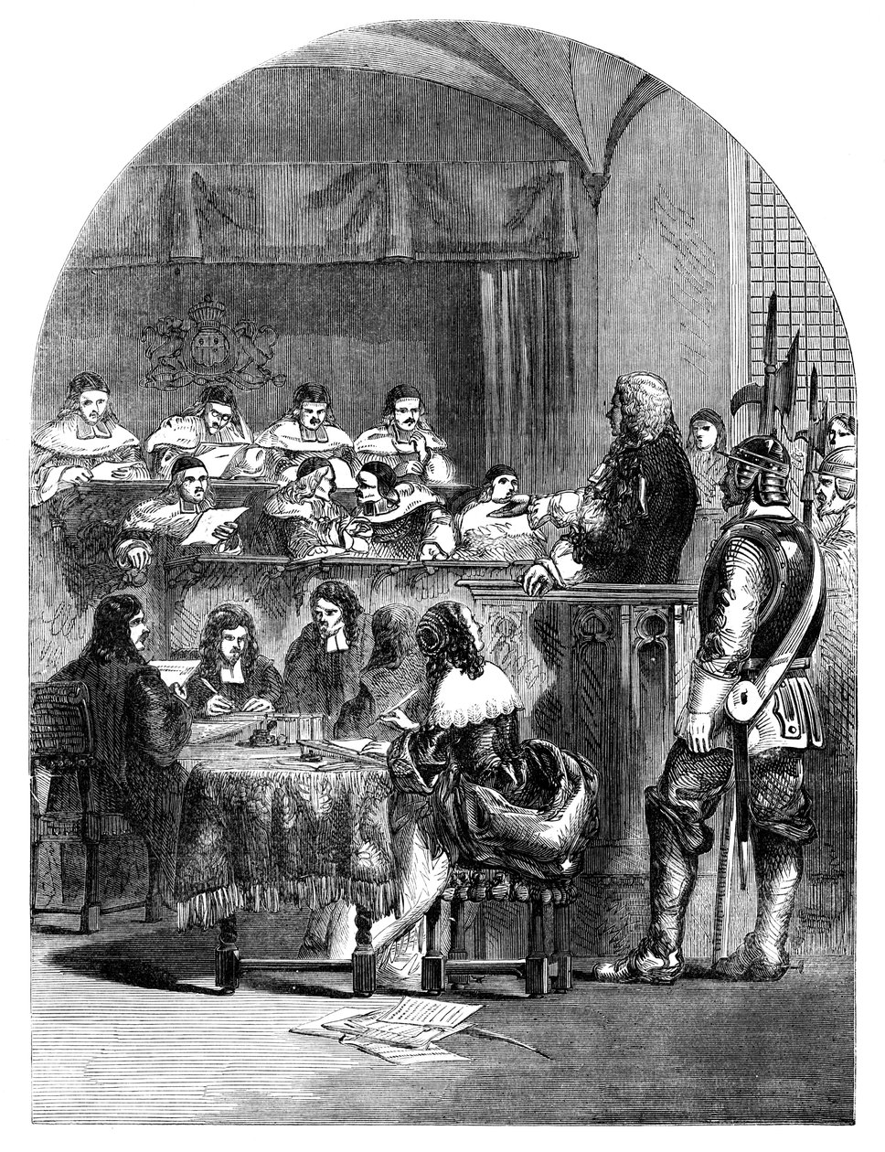 O julgamento de Lord William Russell 1639-1683, político inglês, c1902 de Unbekannt