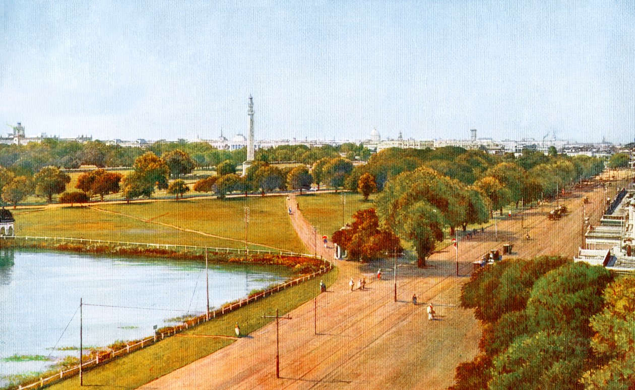 A vista de Chowringhee, Calcutá, Índia, início do século XX de Unbekannt