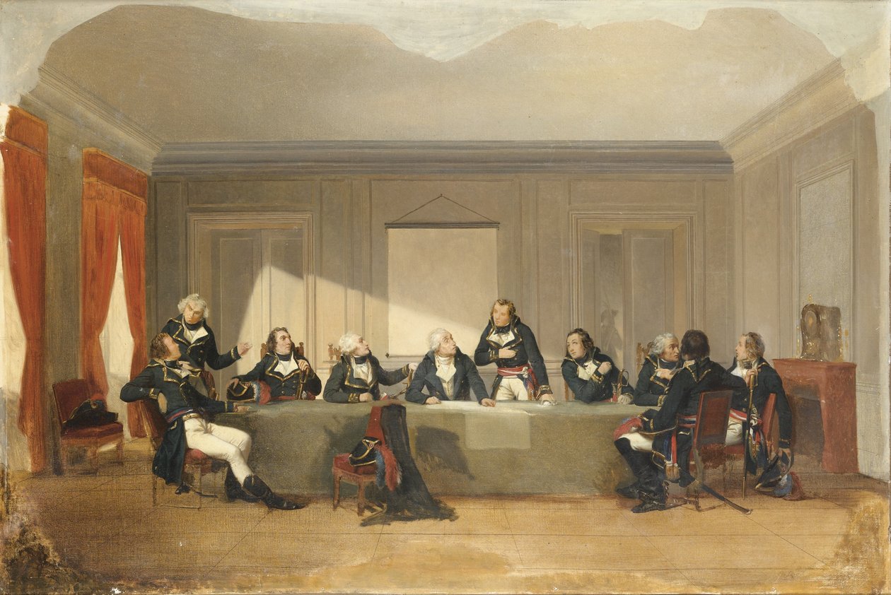 O conselho de guerra de Courtrai em 26 de junho de 1792 de Unbekannt