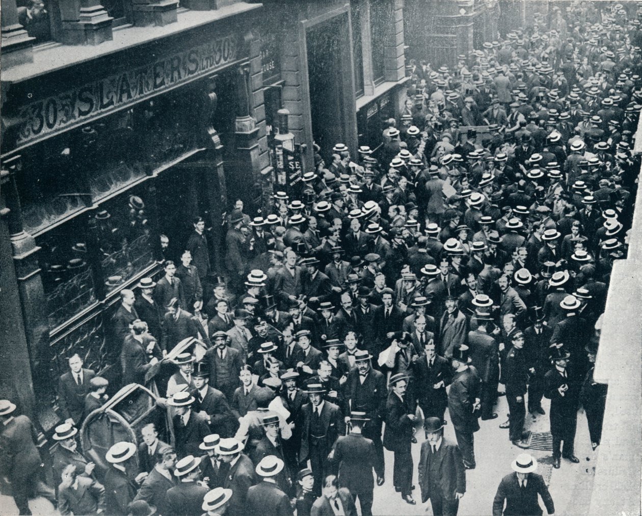 A crise de guerra na cidade: o fechamento da Bolsa de Londres, 1914 de Unbekannt