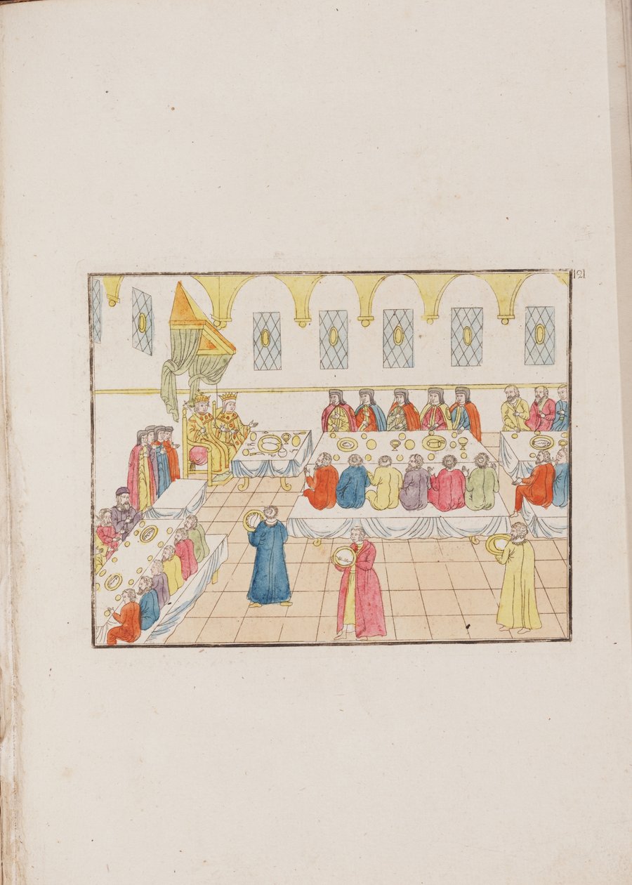 A cerimônia de casamento do czar Mikhail Feodorovich e Yevdokiya Lukyanovna, 1810 de Unbekannt