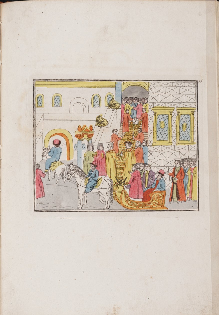 A cerimônia de casamento do czar Mikhail Feodorovich e Yevdokiya Lukyanovna, 1810 de Unbekannt