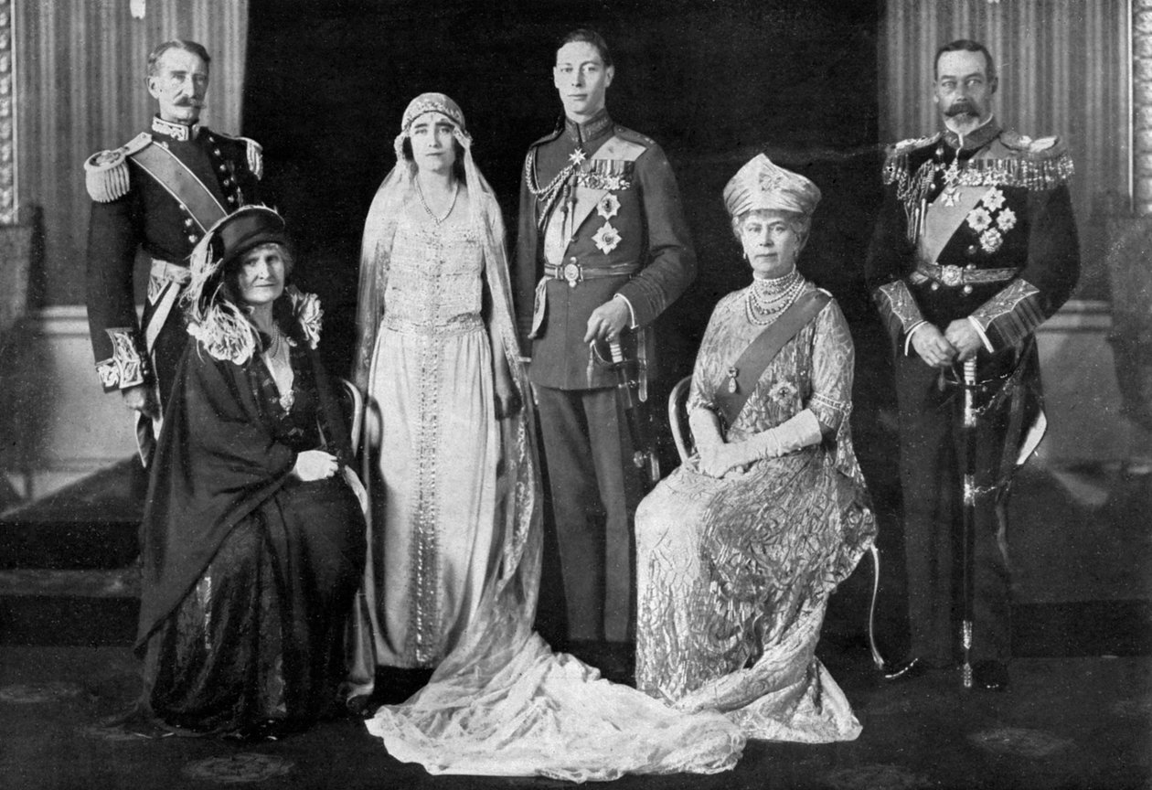 O casamento do Duque de York e Lady Elizabeth Bowes-Lyon, 1923 de Unbekannt