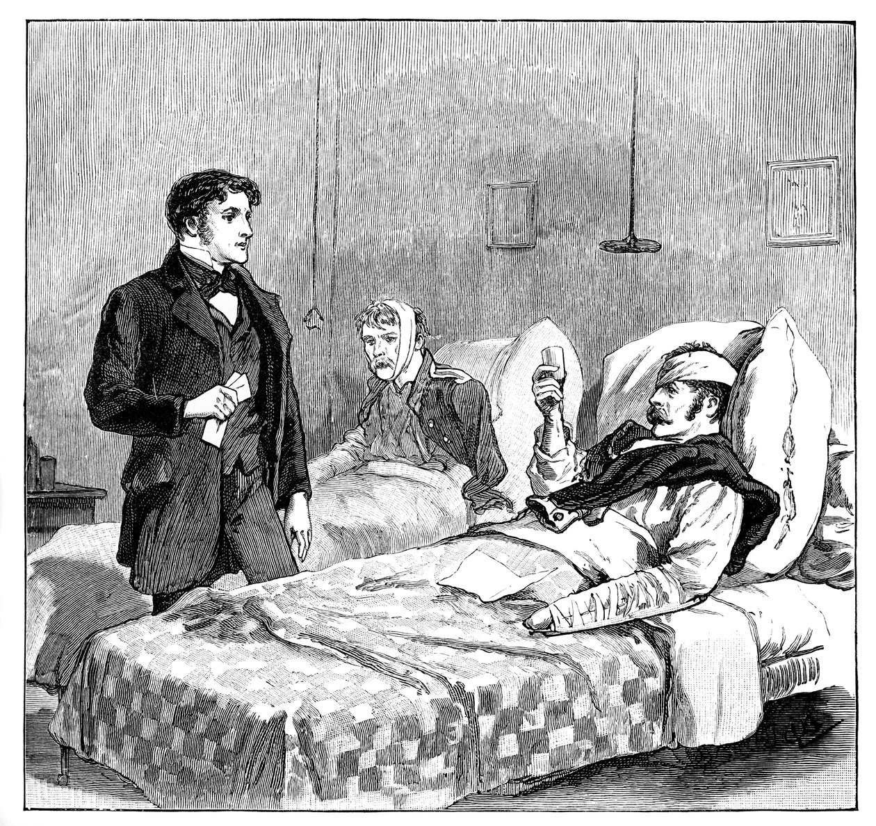 Os soldados feridos brindam à rainha, c1850s, 1888 de Unbekannt