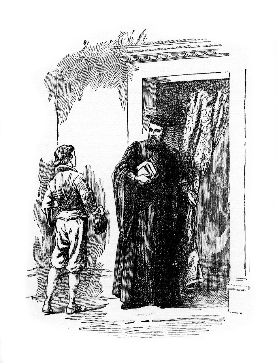O jovem Galileu e Ostilio Ricci, século 20 de Unbekannt