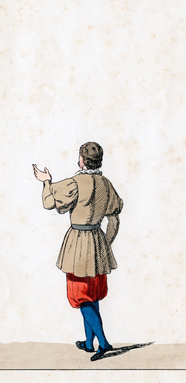Figurino de teatro para peça de Shakespeares, Henrique VIII, século XIX de Unbekannt