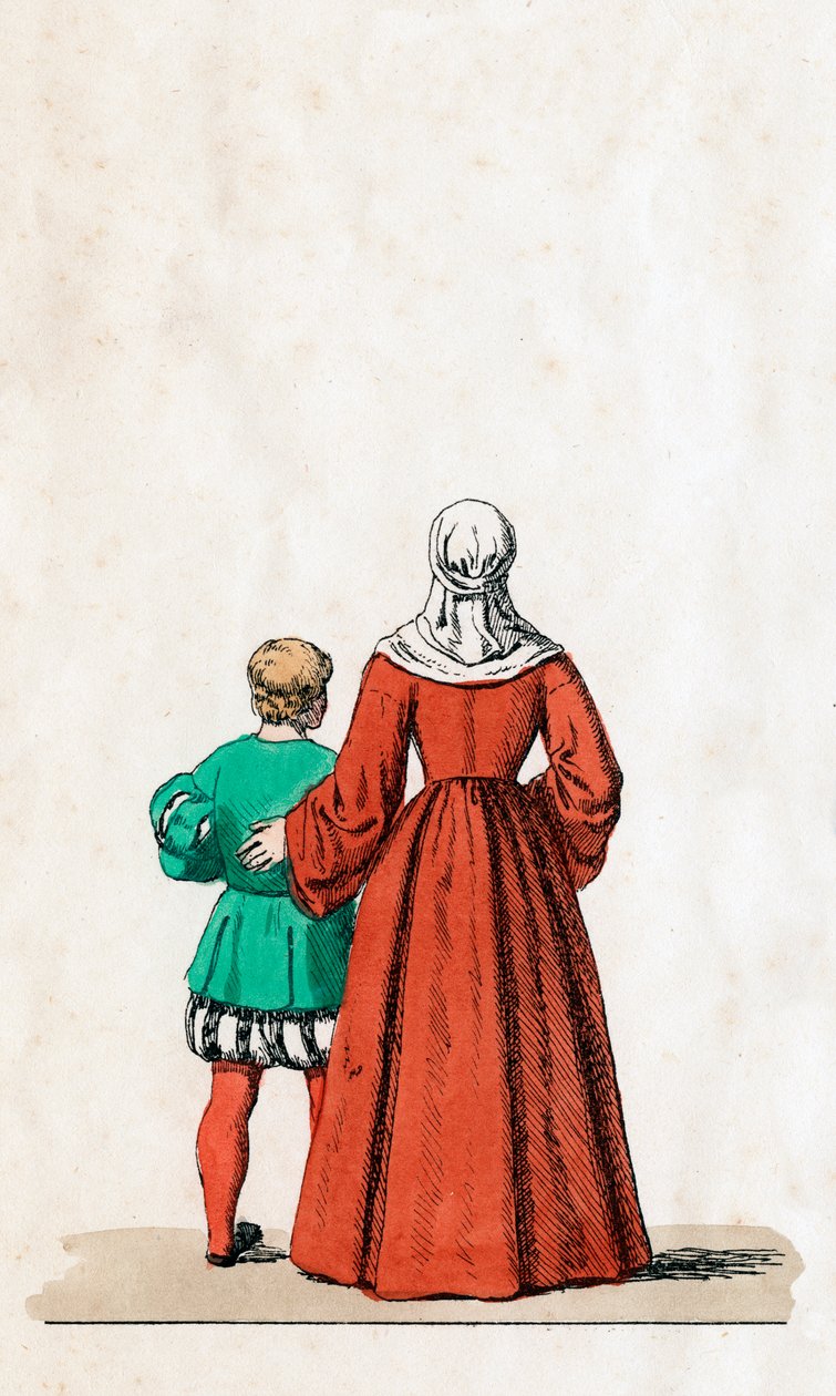 Figurinos de teatro para peça de Shakespeares, Henrique VIII, século XIX de Unbekannt