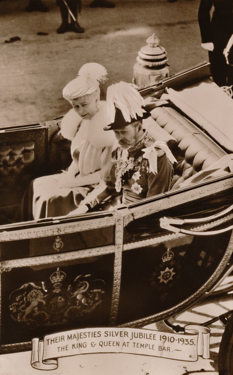 Suas Majestades Jubileu de Prata 1910-1935. O rei e a rainha no Temple Bar, 1935. de Unbekannt