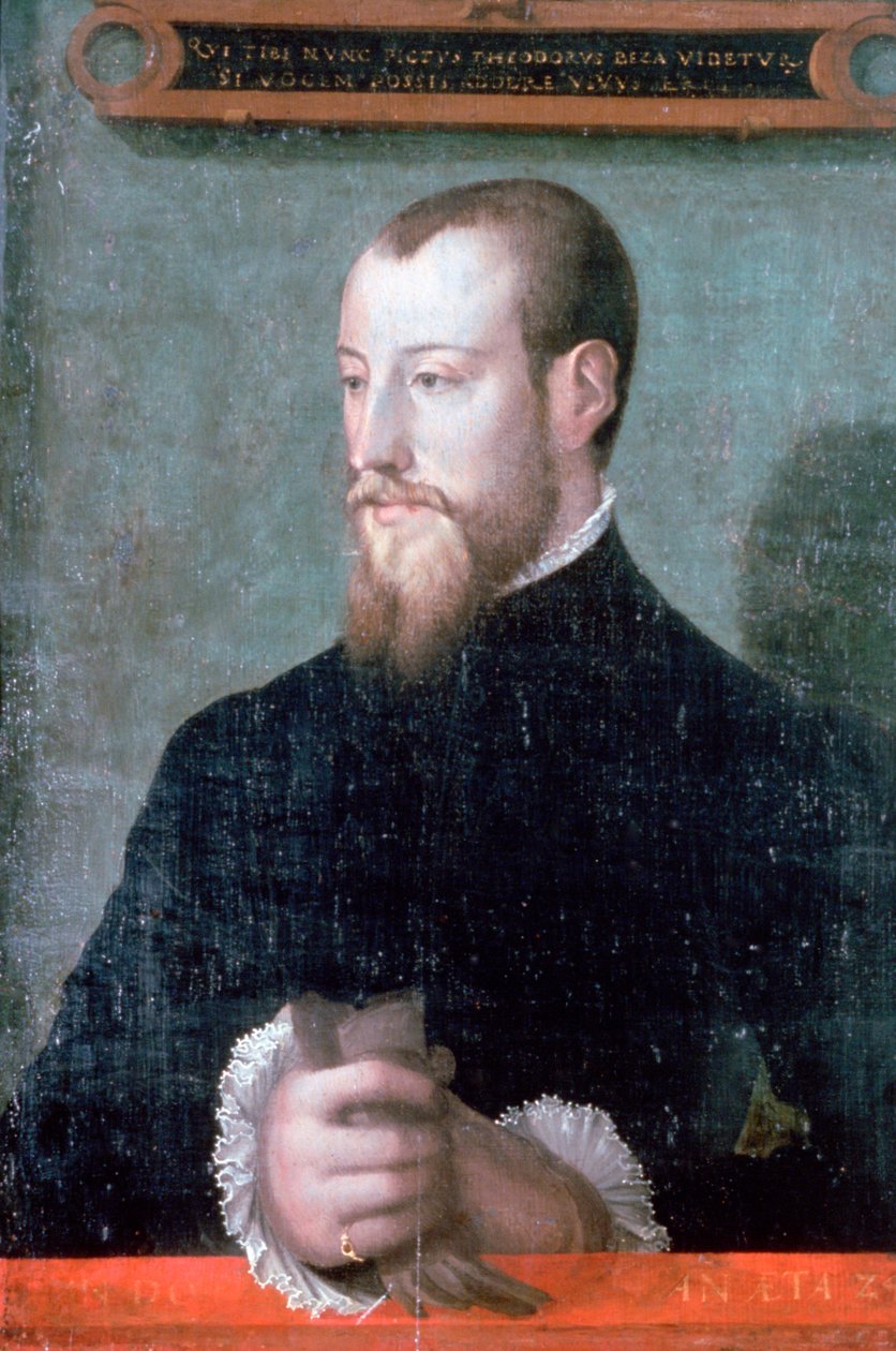 Theodore Beza, estudioso e teólogo protestante francês, século XVI de Unbekannt