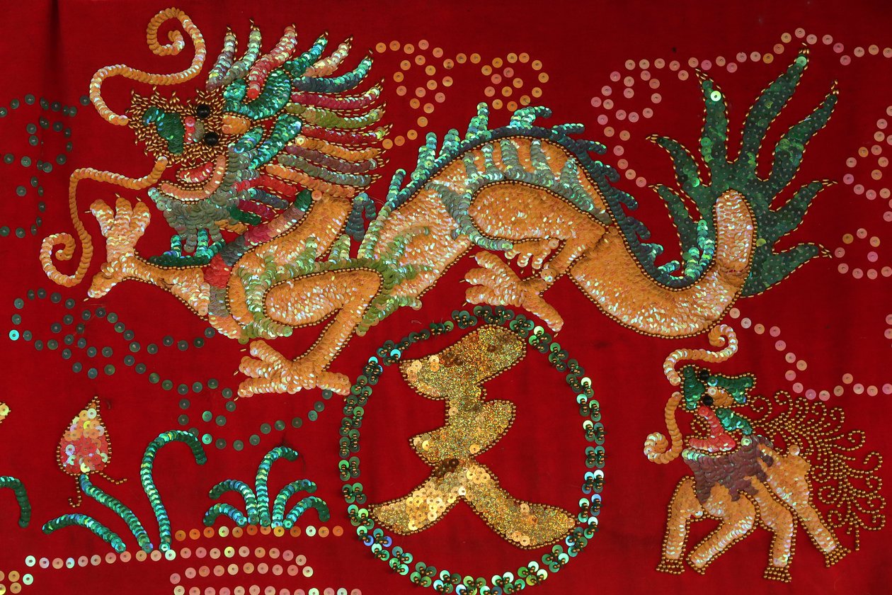 O templo Thien Hau taoista. Dragão. Dragão. Cidade de Ho Chi Minh. Vietnã de Unbekannt
