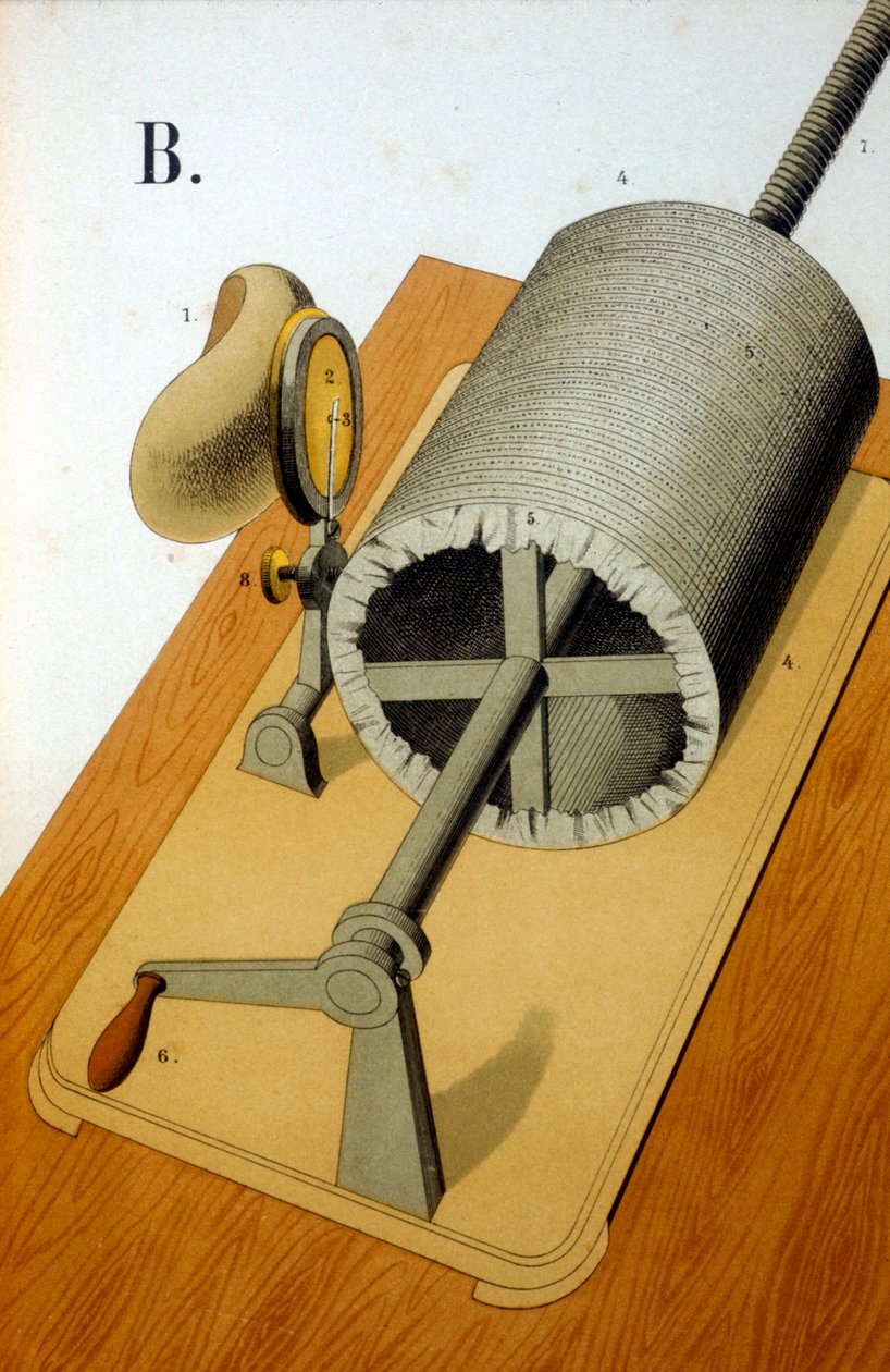 Primeiro fonógrafo de Thomas Alva Edisons, 1878 de Unbekannt